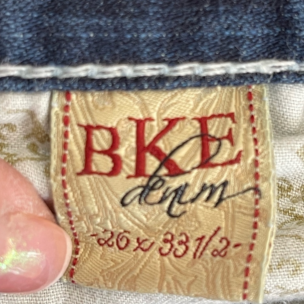 Bke Lexi Flare Boot Jean In A Size 26 White Stitc… - image 4